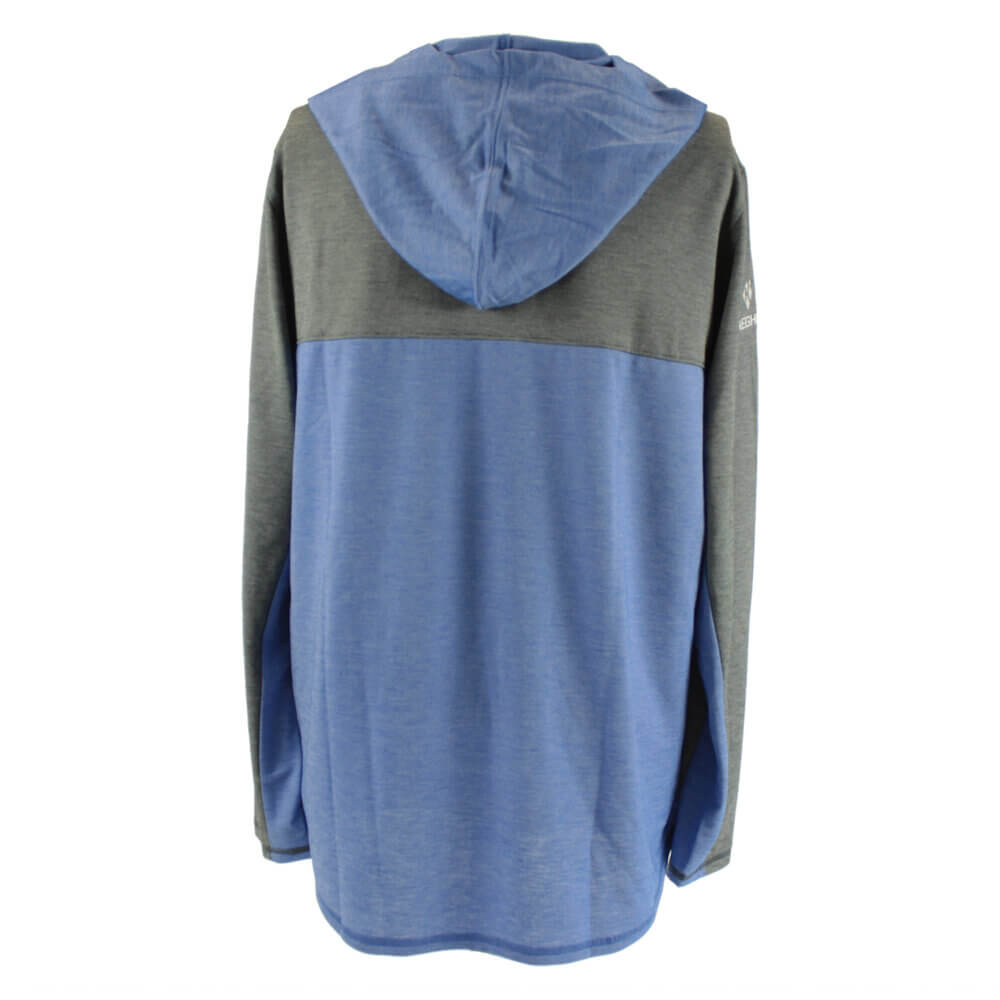 Long Sleeve “Butter” Hoodie, Black/Nautical Blue