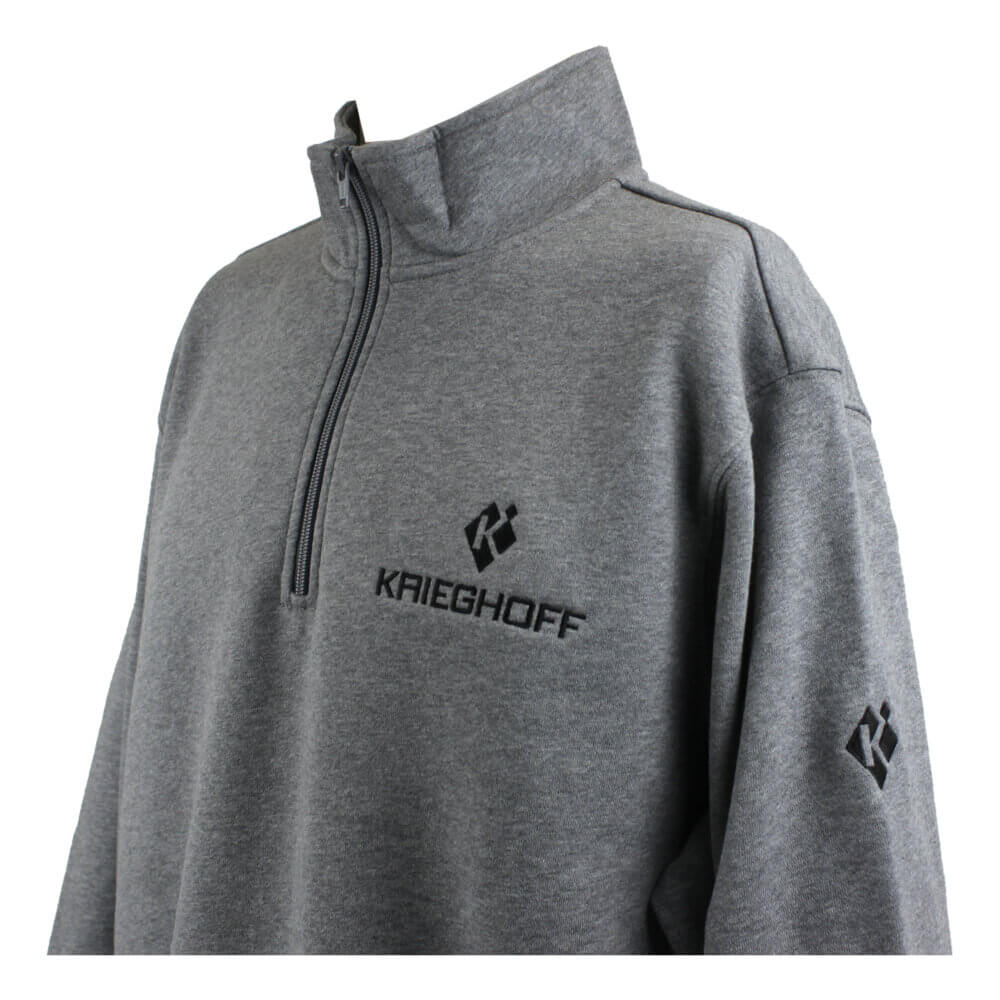 Krieghoff 1/4 Zip Sweatshirt, Dark Grey – 4XL Only